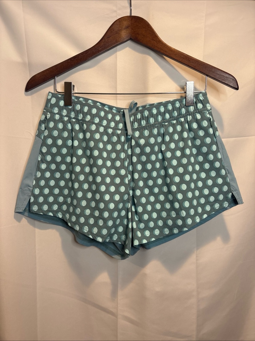 Fair Harbor Teal Polka Dot Women’s Athletic Shorts